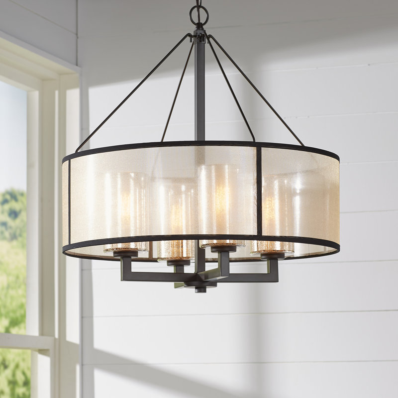 Brayden Studio Dailey 4Light Unique Drum Chandelier & Reviews Wayfair